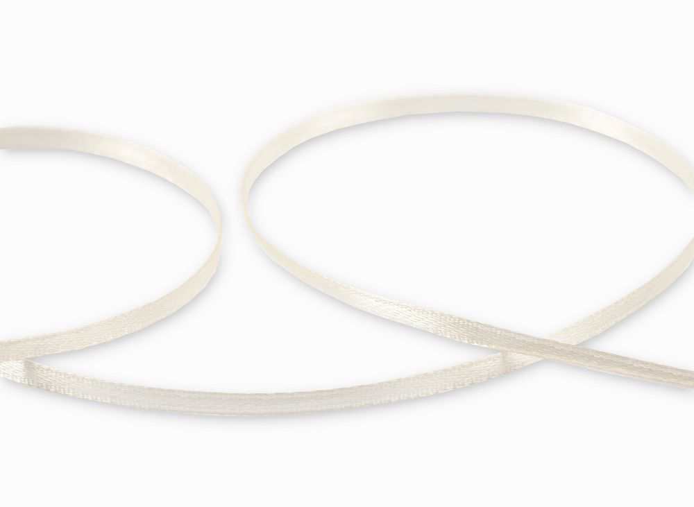 Лента атласная 2-сторонняя 3.0 мм / 91.4±2 метра, 042 молочный, Gamma AL-3P