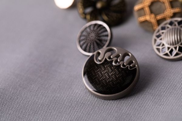 Пуговицы на ножке металл 21 мм, 6 шт, 04 никель, Blitz MB 0256