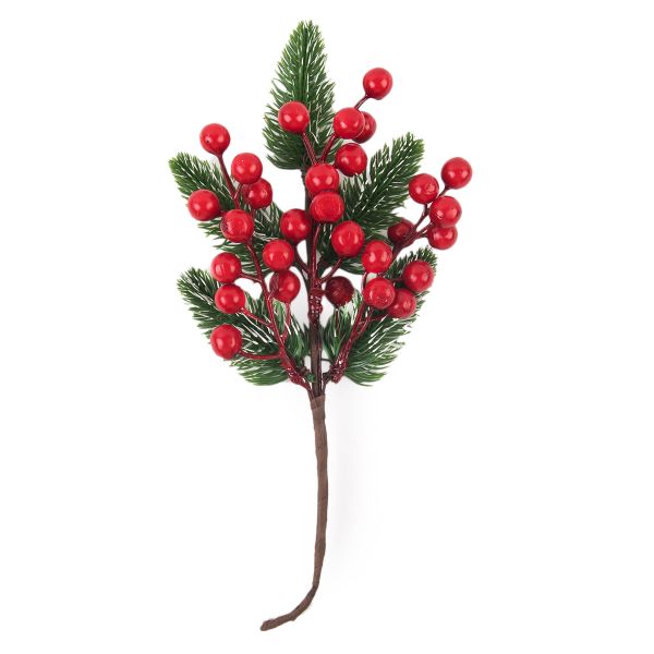 Веточка декоративная с ягодами, 6 шт, 27 см, Blumentag VDD-137