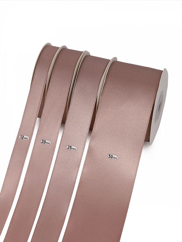 Лента атласная 1-сторонняя 12.0 мм / 22.5±1 метра, 4814 бежевый, Magic4Hobby