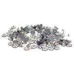 Пуговицы джинсовые ⌀17 мм, фиксированная ножка, сталь, 8 звезд, черный никель, 100 шт, New Star