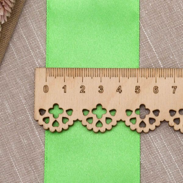 Лента атласная 1-сторонняя 50.0 мм / 22.86±1 метров, аналог 7730446, 52 светло-зеленый, DDZ2401, Globus