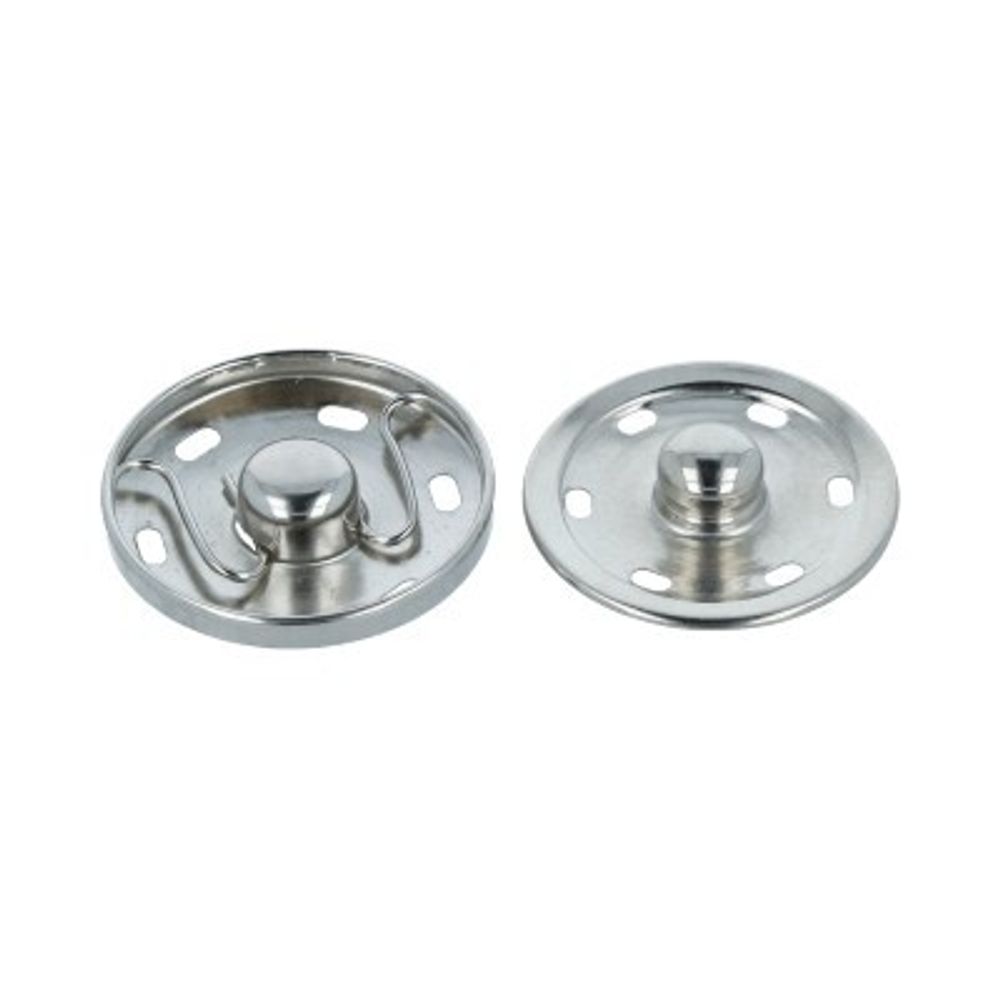Кнопка пришивная металл ⌀30.0 мм, 10 шт, 01 никель, Gamma KL-300