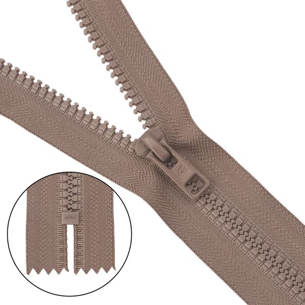 Молния трактор Arta Т6 (6 мм) 1 зам., н/раз., 18 см, (2075), A810 серо-коричневый, НОВЫЙ МАТОВЫЙ ЗАМОК, уп.10 штук