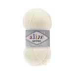 Пряжа Alize (Ализе) Extra / уп.5 мот. по 100 г, 220м, 062 светло-молочный A