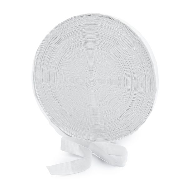 Резинка вязаная 20 мм, / 50 метров, белый, Gamma RV-20 W