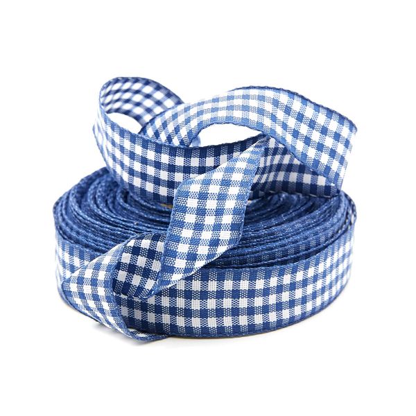 Лента Шотландка, 15.0 мм / 25 м (синий/белый), С3723