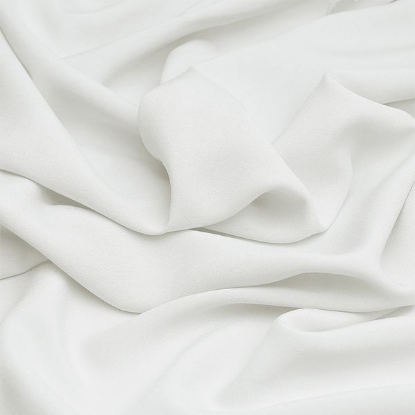 Штапель 110 г/м², 145 см / 2 метра, TBY-Vi-30-01.2, цв.01 белый