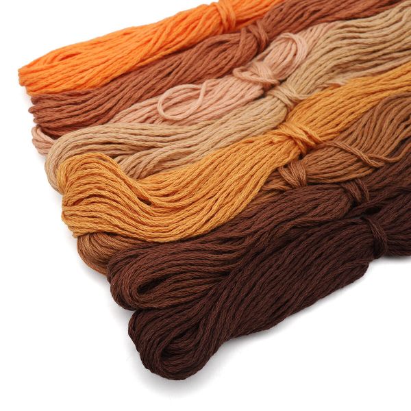 Набор хлопкового мулине Оттенки коричневого, 8 шт / 8м, Bestex