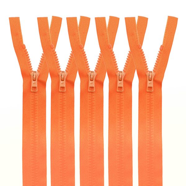 Молния трактор Arta Т6 (6 мм) 1 зам., разъем., 50 см, цв. 005 оранжевый, уп.5 шт