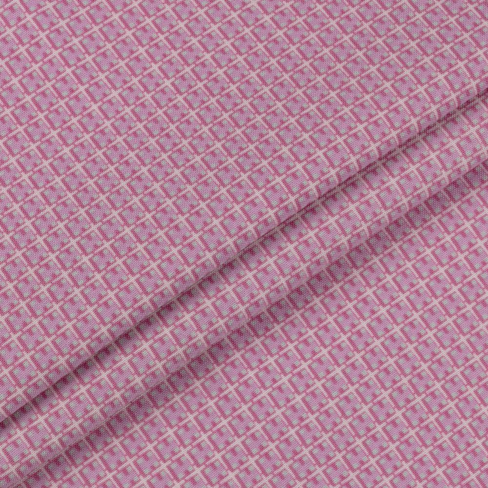 Ткань для пэчворка Peppy Бабушкин сундучок 100х112 см, 140±5 г/м², БС-27 клетка ярко-розовый