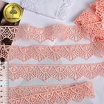 Кружево гипюр (плетёное) 30 мм, диз.TR.4GB2502 цв.7 розовый уп.9м, Kruzhevo