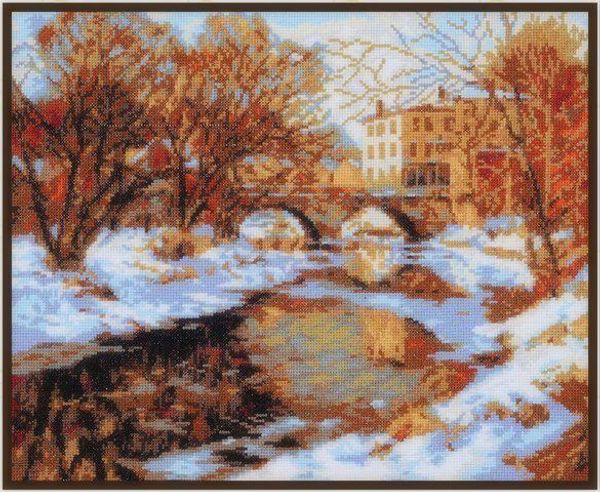 Набор для вышивания нитками Палитра, Весна 32х27 см