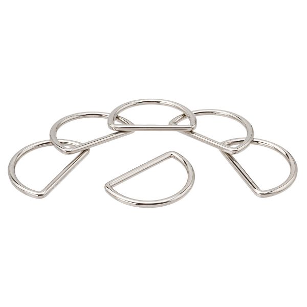 Полукольцо литое металл 32мм (39х26мм), никель, MB2328, 6 шт