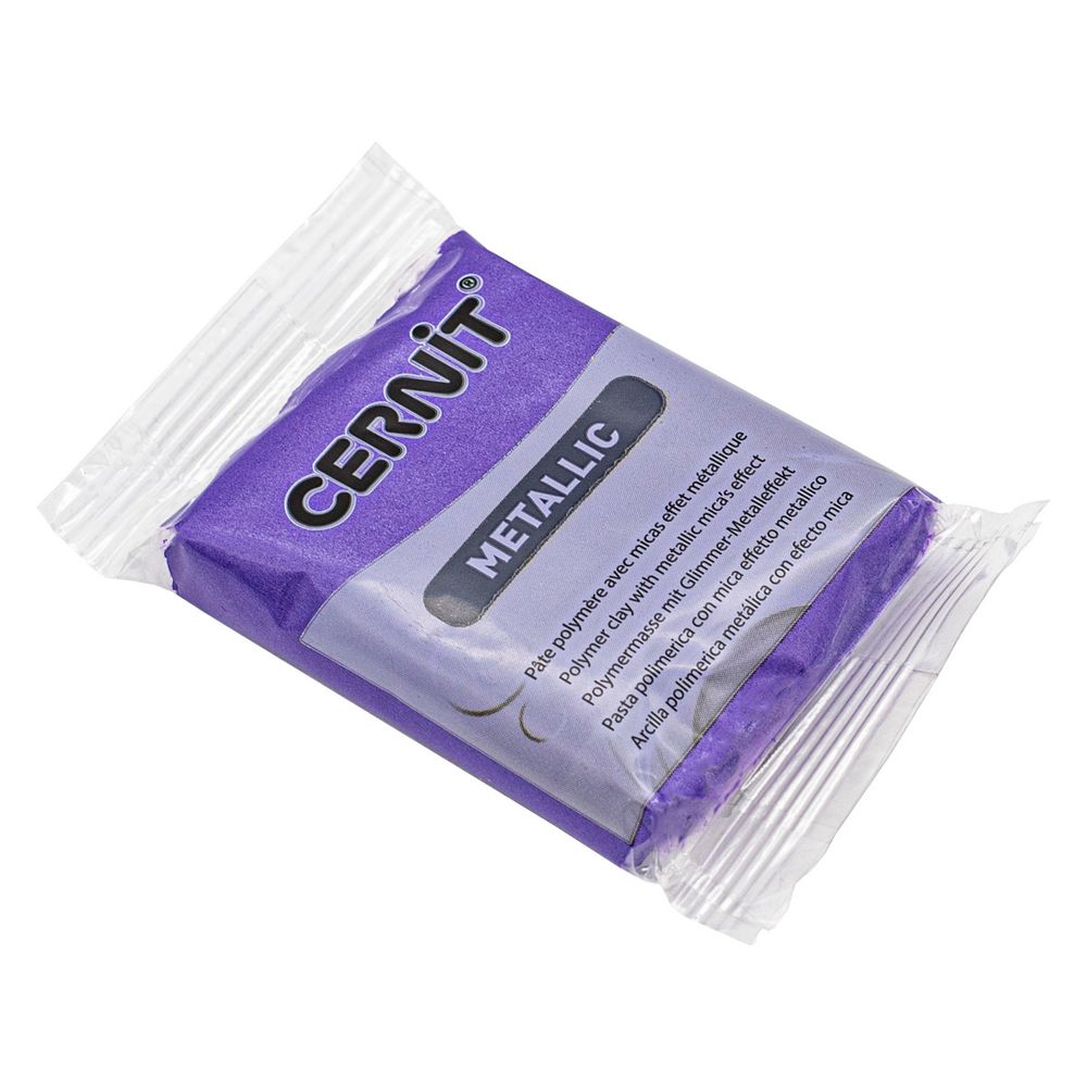 Полимерная глина Cernit Metallic запекаемая, имитация металла 56 гр, 900 фиолетовый