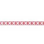 Лента атласная с рисунком 12.0 мм / 22.8 метров, O2 001/065 белый/красный, Gamma ALP-121