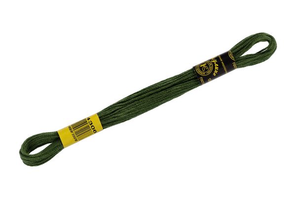 Мулине ПНК им.Кирова цв.4306 зелёный, Россия, 24 мотка по 8 метров