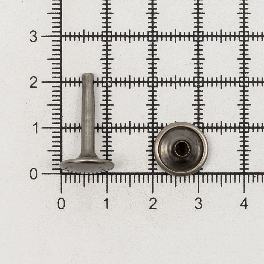 Хольнитены сумочные ⌀12 мм, h=20 мм, темное серебро, двухсторонний, BIG, 100 шт