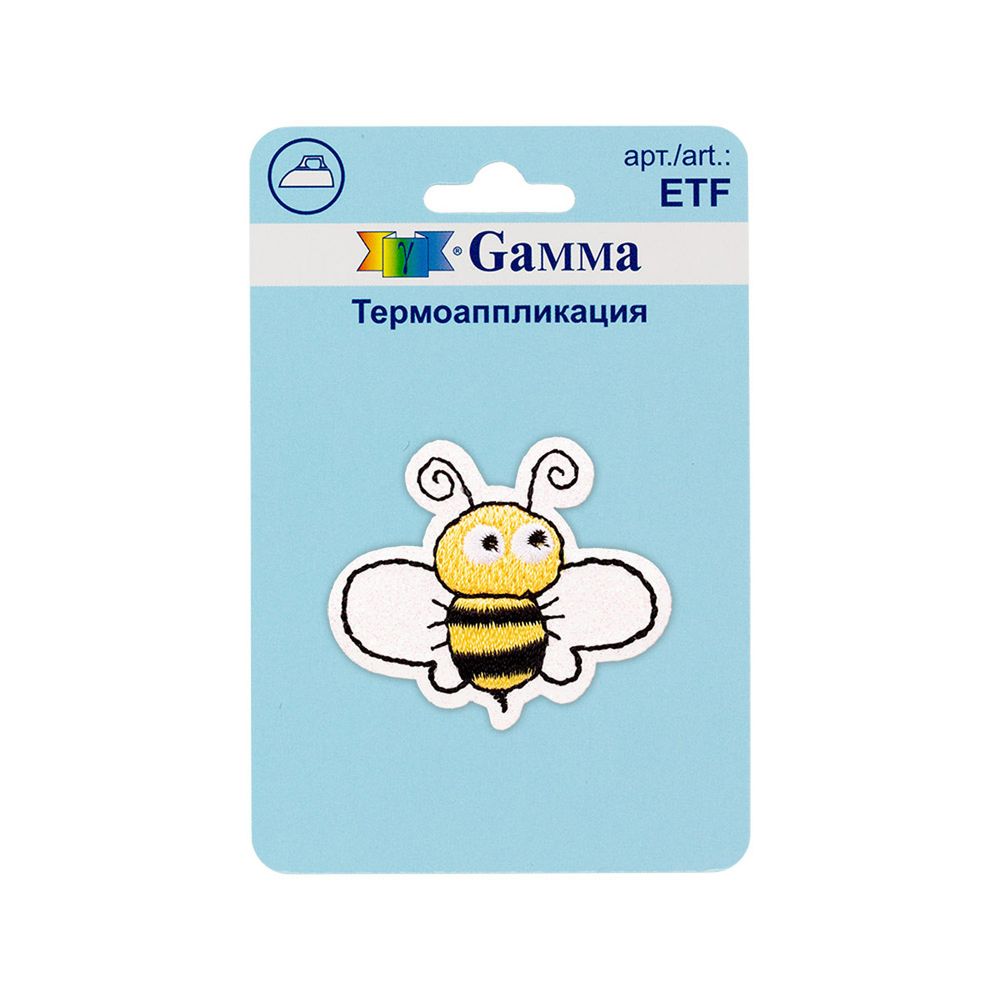 Термоаппликация №02, 1 шт, 01-207 Пчела 4.9х4.1 см, Gamma ETF