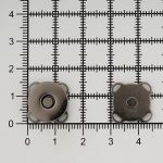 Кнопка магнитная металл пришивная ⌀14.0 мм, чер.никель, 20 шт
