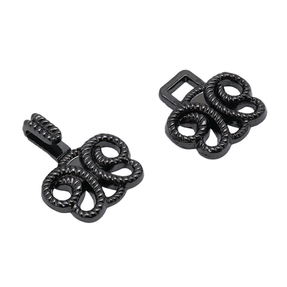 Крючки пришивные декоративные 25х14 мм, pewter, 10 шт