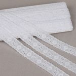Кружево шитьё хлопок.1478 17 мм, цв.01 белый, уп.13.71м, Kruzhevo