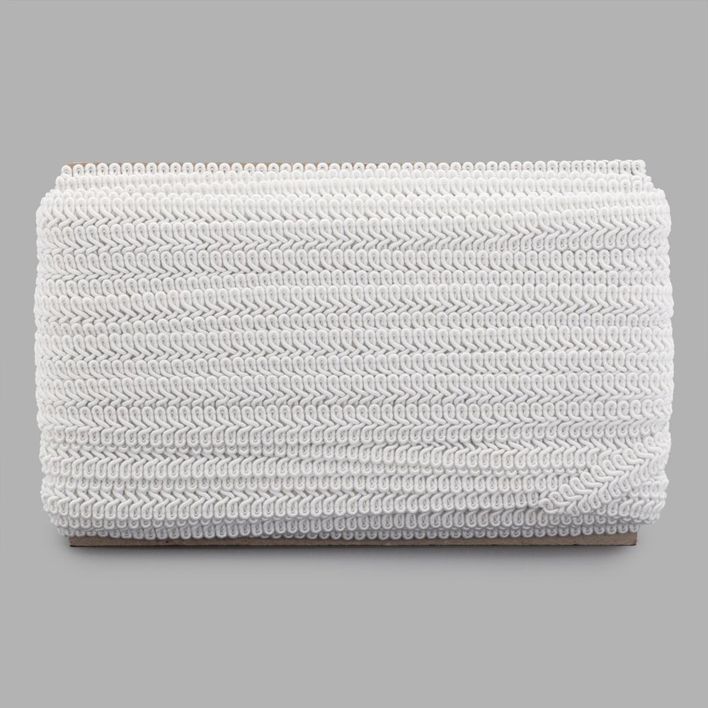 Тесьма отделочная Шанель 13 мм, 25 м, SR001 белый