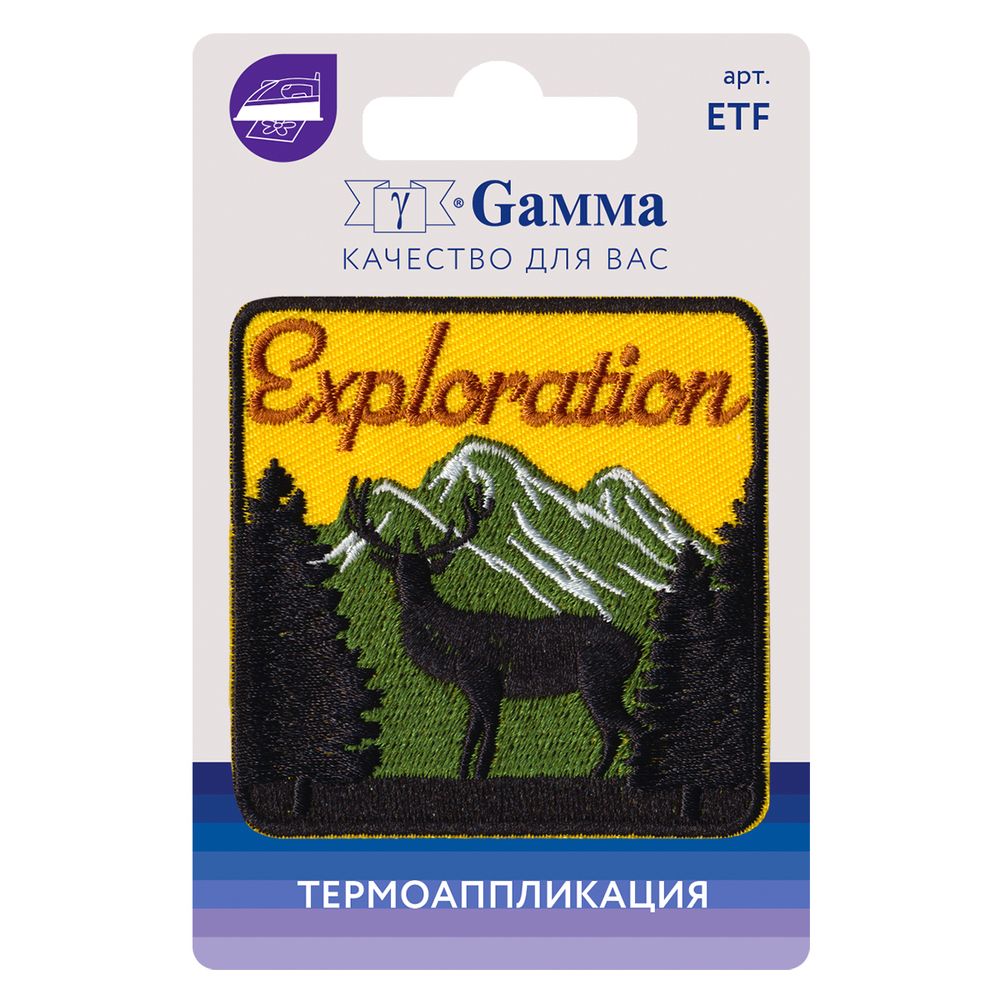 Термоаппликация №06, 1 шт, 02-603 Exploration 6.х 6 см, Gamma ETF
