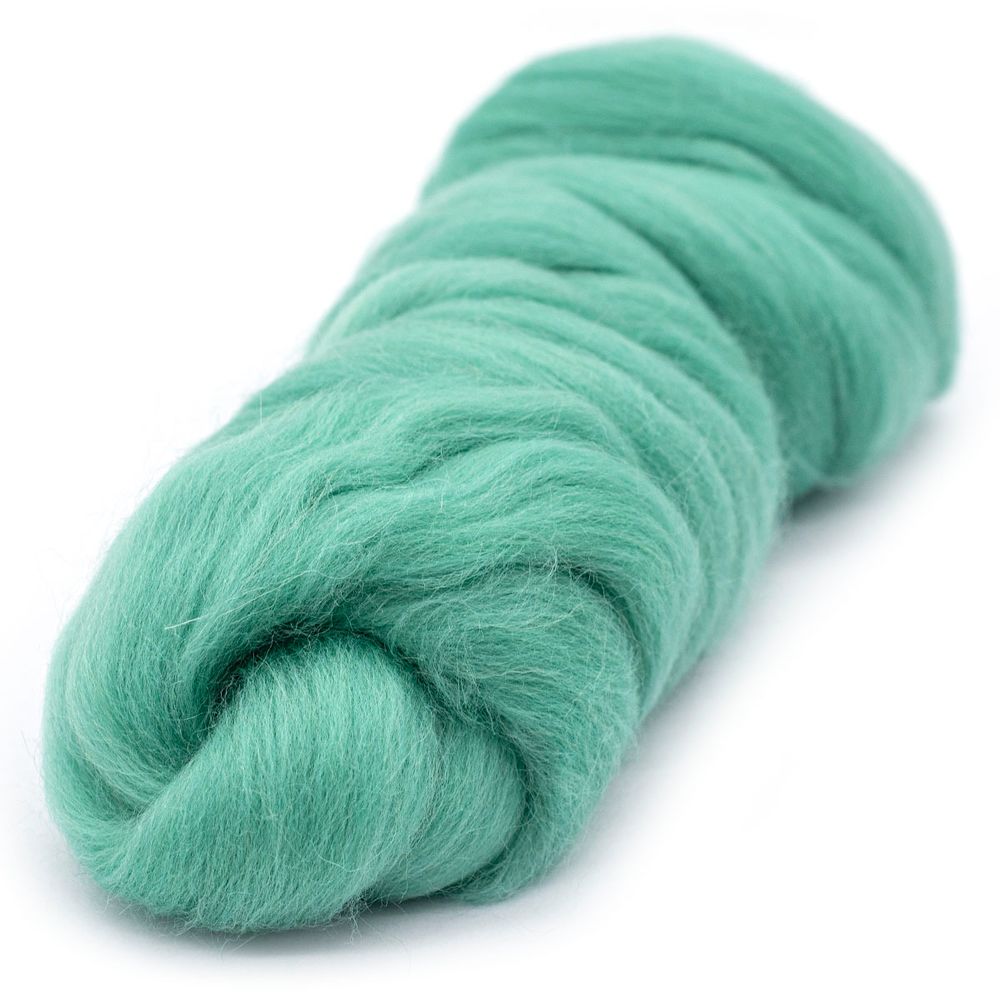 Шерсть для валяния Камтекс Лента для валяния п/тонкая 1х50 г, (25-28 мкр), 2.1 м, 025 мята, 614644-19