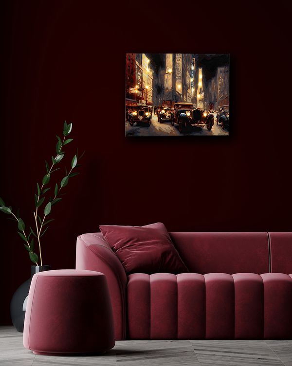 Картина по номерам Фрея PNB/PLDD-247, Ночной Чикаго, (со светодиодами) 50х40 см