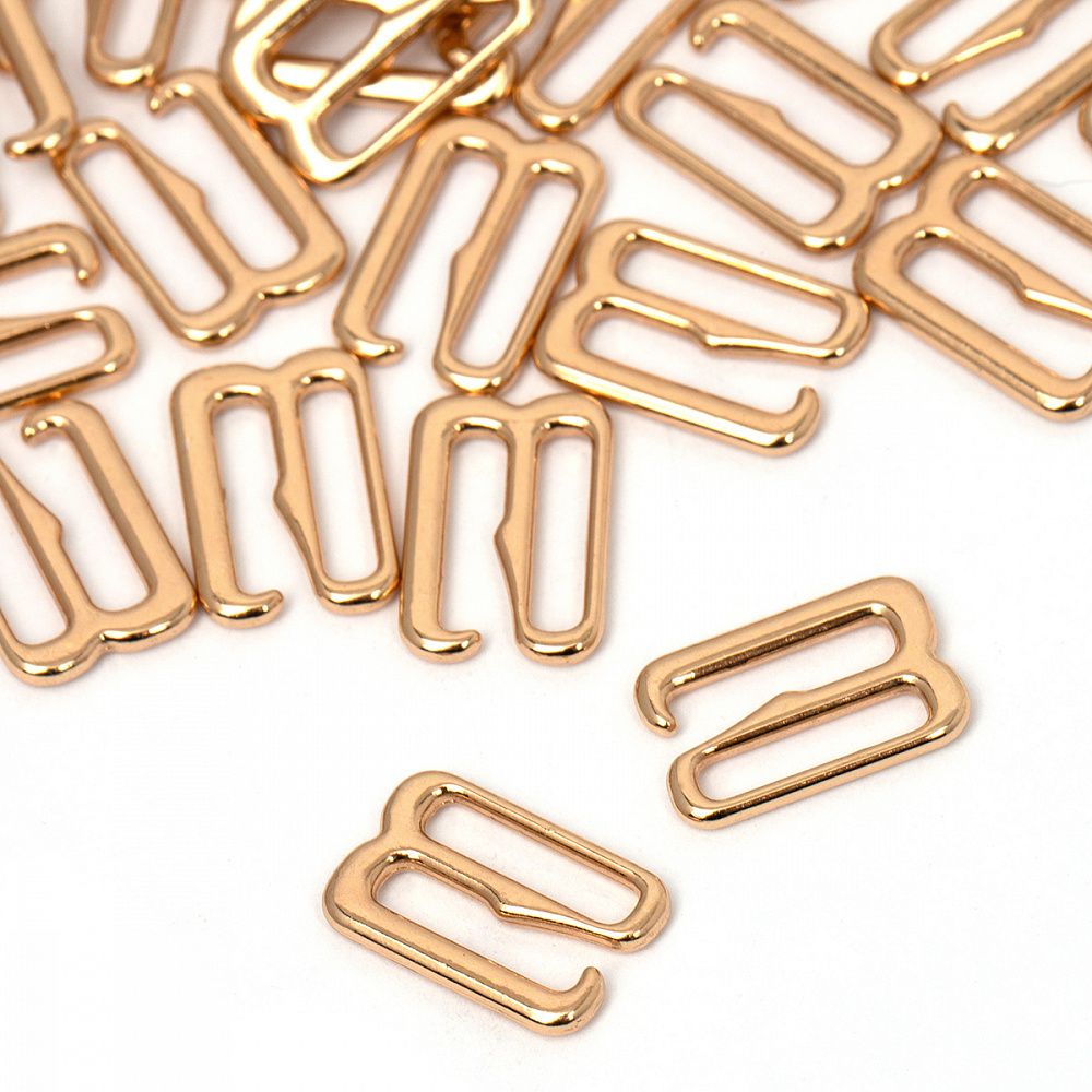 Крючки для бюстгальтера металл 10.0 мм, 910 цв.золото, уп.100 шт