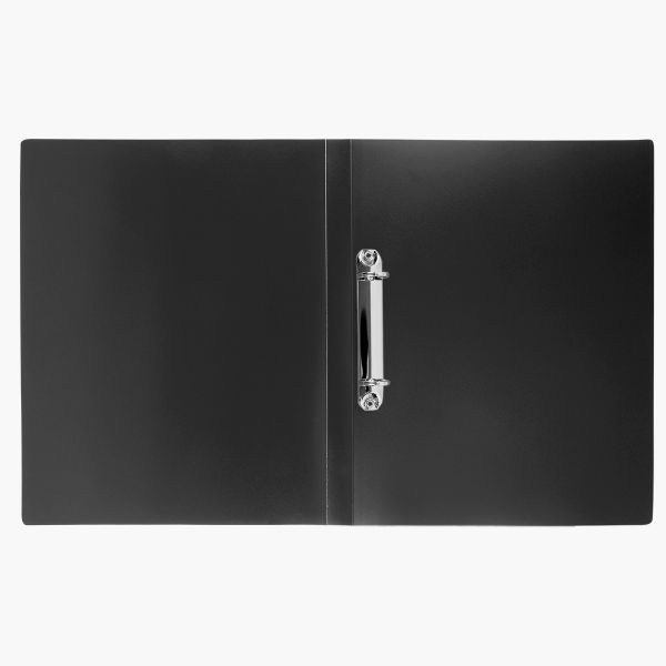 Папка на 2 О-кольцах A4 700 мкм 25 мм, волокно, 4 шт, d-20 мм, черный new EC211330001, Expert Complete