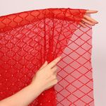 Сетка бельевая эластичная 85 г/м², шир.150 см / 25 метров, с флоком TBY.SZ030218, цв.116 красный /SZ030218.116/