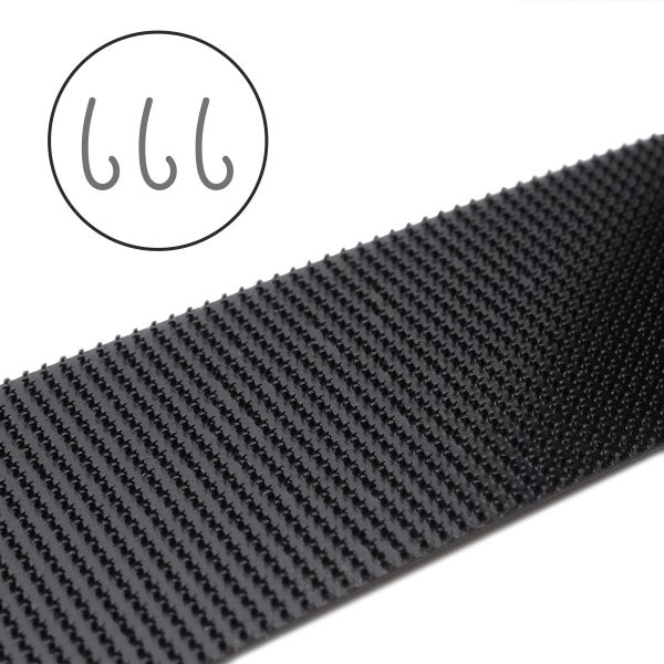 Лента контактная липучка (велкро) пришивная 25 мм / 1 метр, пластиковая, 7.8 г/м, 6131-9166, КРЮЧОК, качество 