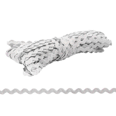 Тесьма вьюнчик с метанитью, 5 мм / 20 м (белый), С3584