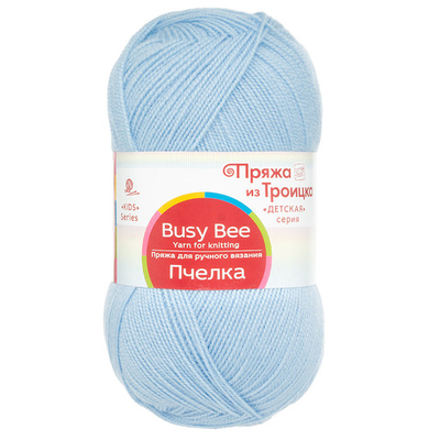 Пряжа Троицкая Пчелка / уп.10 мот. по 100 г, 500 м, 05 голубой