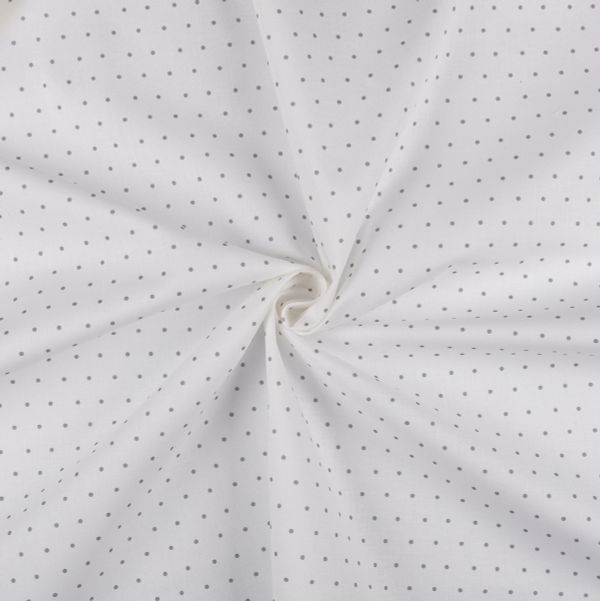 Ткань для пэчворка Peppy Бабушкин сундучок, отрез 50х55 см, 140 г/м², БС-53 горох белый, Peppy