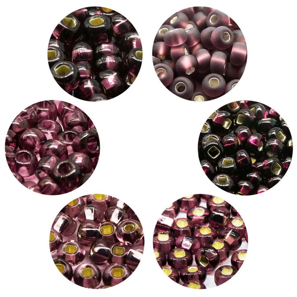 Набор бисера Preciosa 11, размеры 7-10/0 (2.3 мм),6 цветов, 6, ±0,5 гр