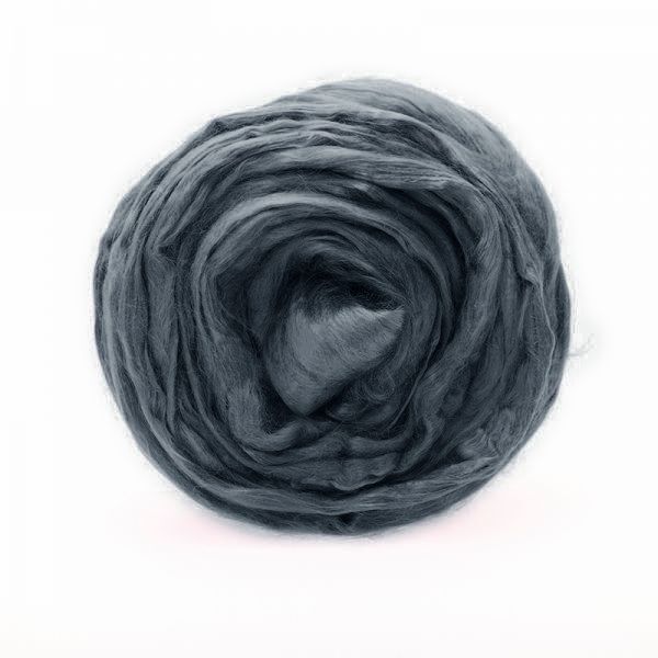 Шерсть для валяния вискоза Троицкая, 1х50 г (19-20 мкр), 1386 мультиколор стальной