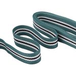 Стропа (ременная лента) 30 мм / 3 метра, [25 г/пог.м], с принтом 2-сторонняя, 1254 джинсовый/белый/черный, 3Al361