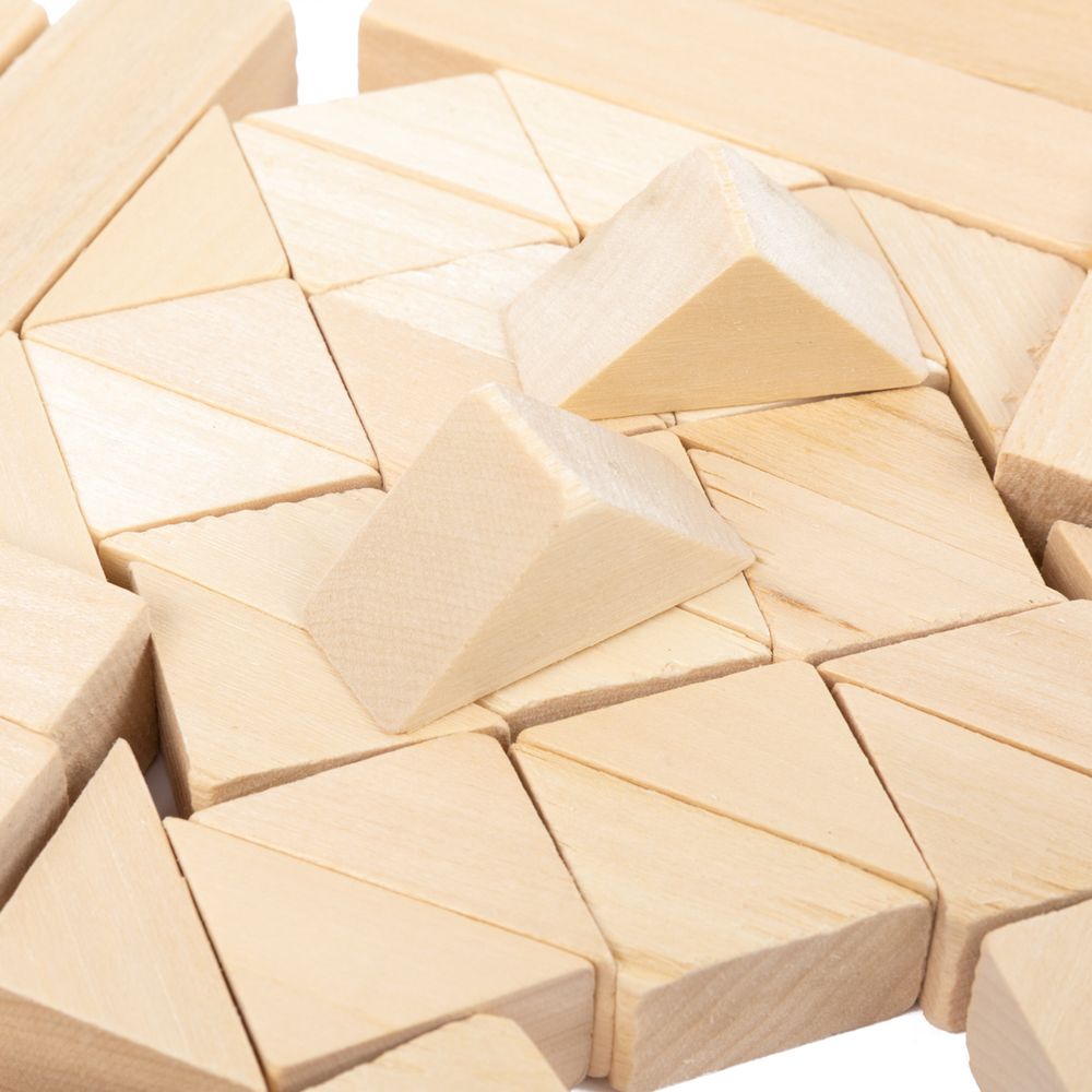 Заготовка из дерева (набор) Треугольники и бруски 44 шт, Mr.Carving, П-03Р