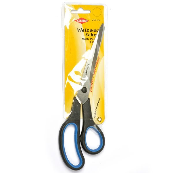 Ножницы портновские бытовые 25 см, синий/черный, Kleiber