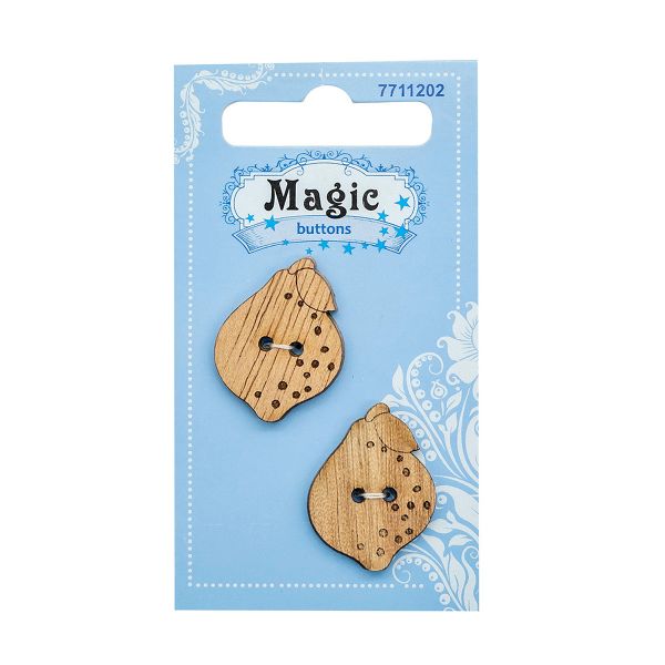 Украшения декоративные пуговицы Груша, 2 шт, Magic Buttons LW799-V47