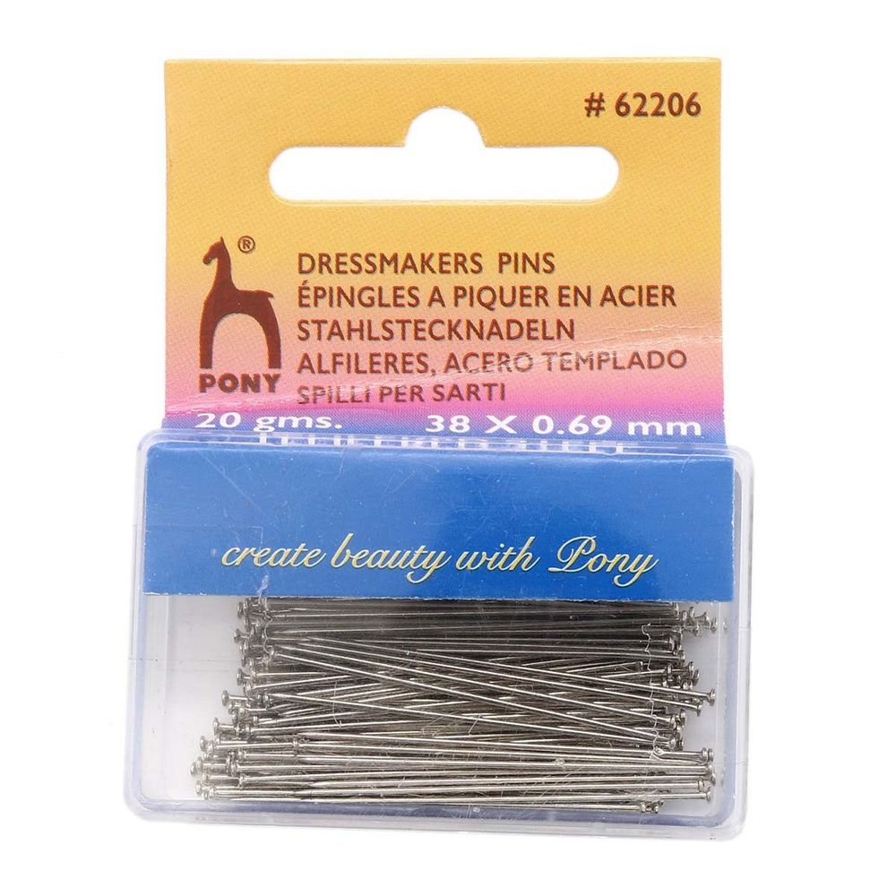 Булавки портновские 0,69мм/38мм, сталь, 20гр, Pony