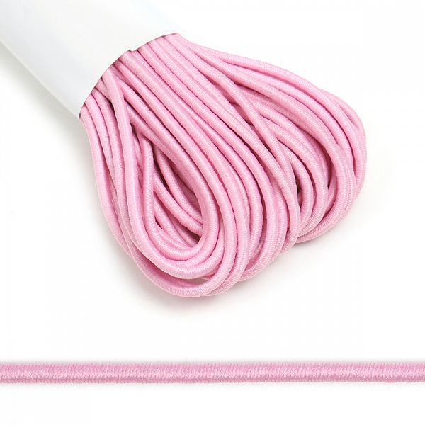 Резинка шляпная (шнур эластичный) ⌀2.0 мм / 10±0.5 метров, цв.F134 розовый