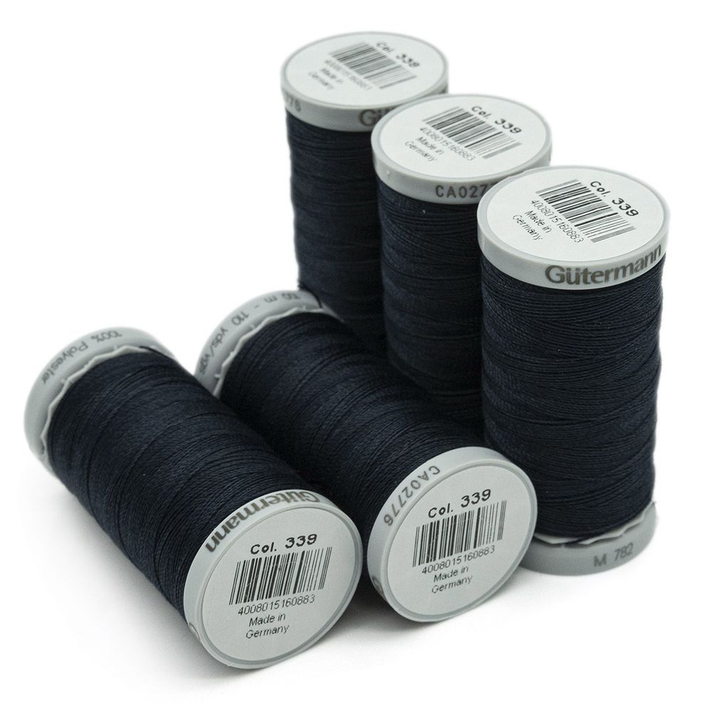Нитки суперкрепкие Gutermann Extra Strong M782, 100м, 339 т.чернильно-синий, 5 катушек