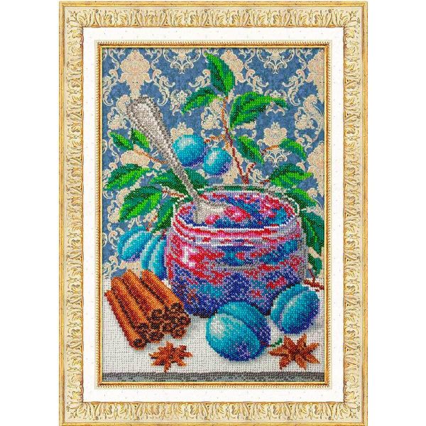 Набор для вышивания бисером Паутинка, Сливовое варенье 20х30см