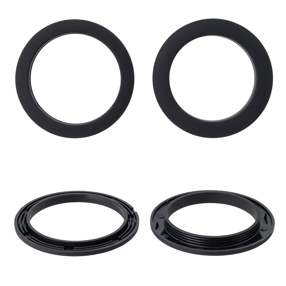 Люверс шторный ⌀50 мм, с многоур. замком пластик, 46 черный софт тач, 10 шт