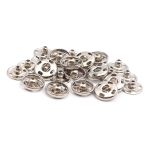 Кнопка пришивная металл ⌀9.0 мм, никель, 12 шт, Pony