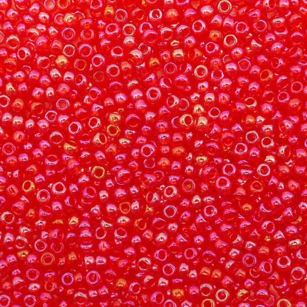 Бисер Preciosa прозрачный с радужным покрытием 10/0, круг.отв, 50 г, (91050)